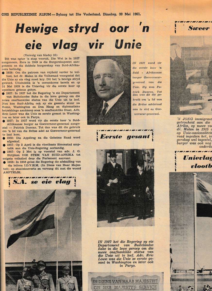 ONS REPUBLIKEINSE ALBUM 31 MEI 1961