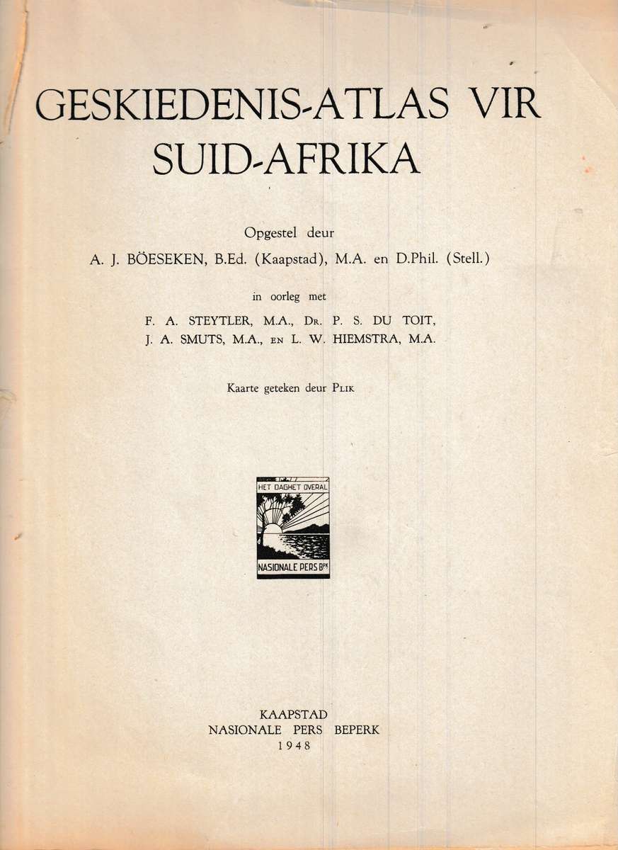 GESKIEDENIS-ATLAS VIR SUID-AFRIKA