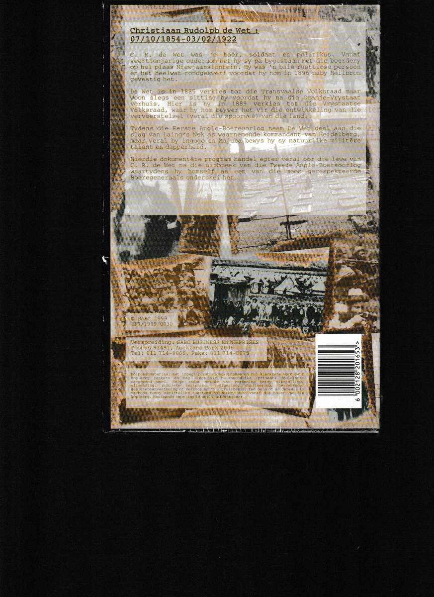 TWEEDE BOERE OORLOG 7 GESEELDE VHS BANDE