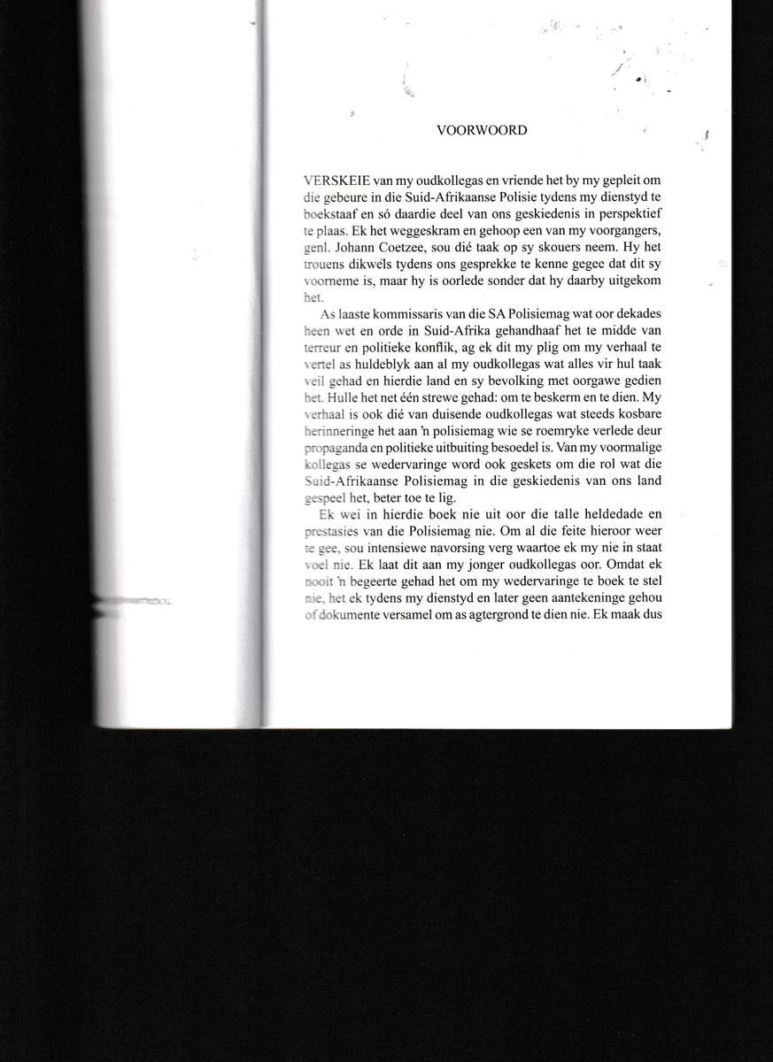 TROU TOT DIE DOOD: DIE SUID-AFRIKAANSE POLISIEMAG deur JOHAN VAN DER MERWE