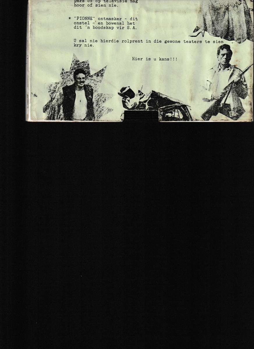 "PIONNE", DIE ROLPRENT WAT SUID-AFRIKA SKUD VHS BAND