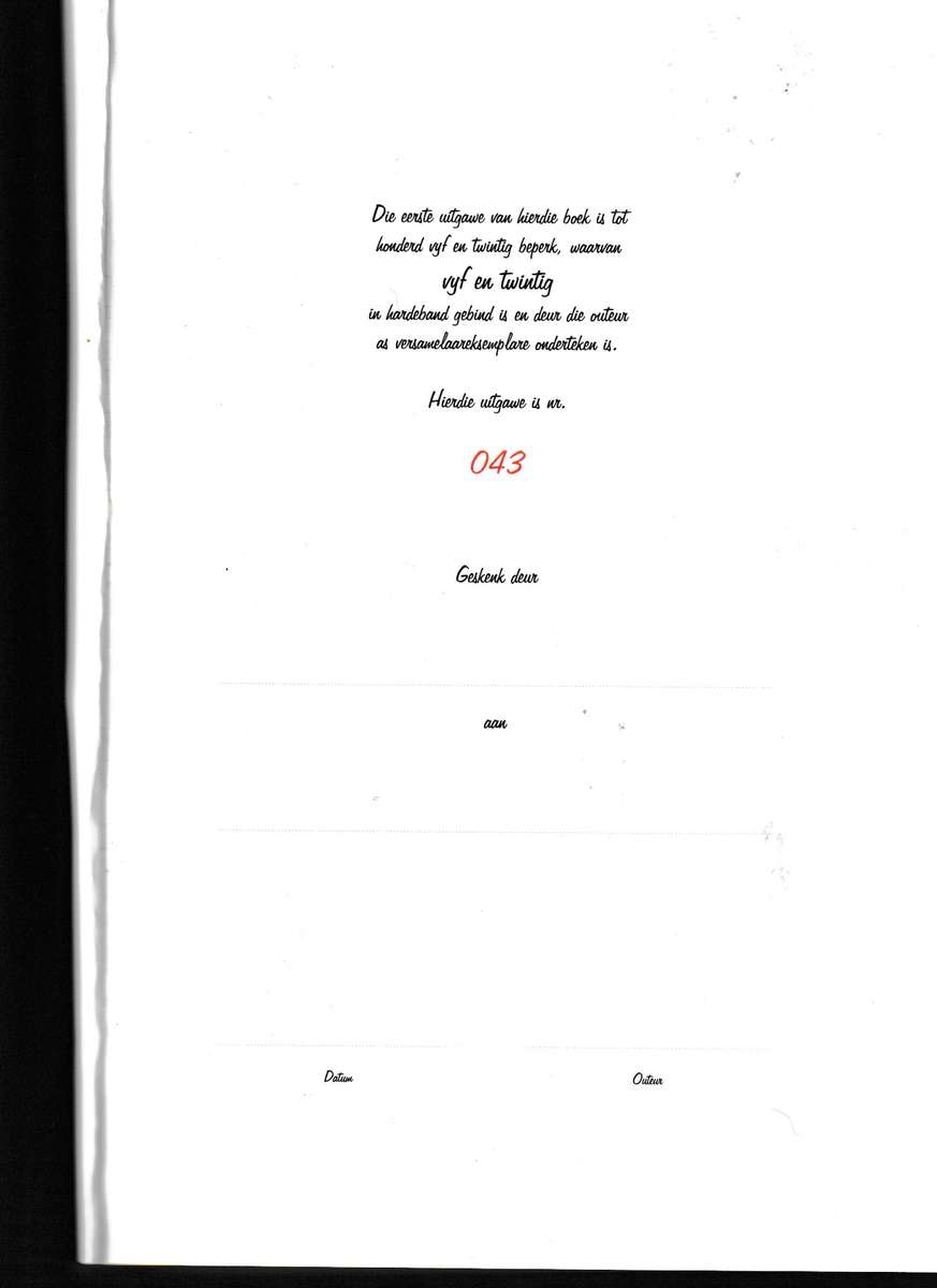 KLERKSDORP 175, 1837-2012 BEPERK TOT 125 KOPIEE WAARVAN DIE NR. 43 IS