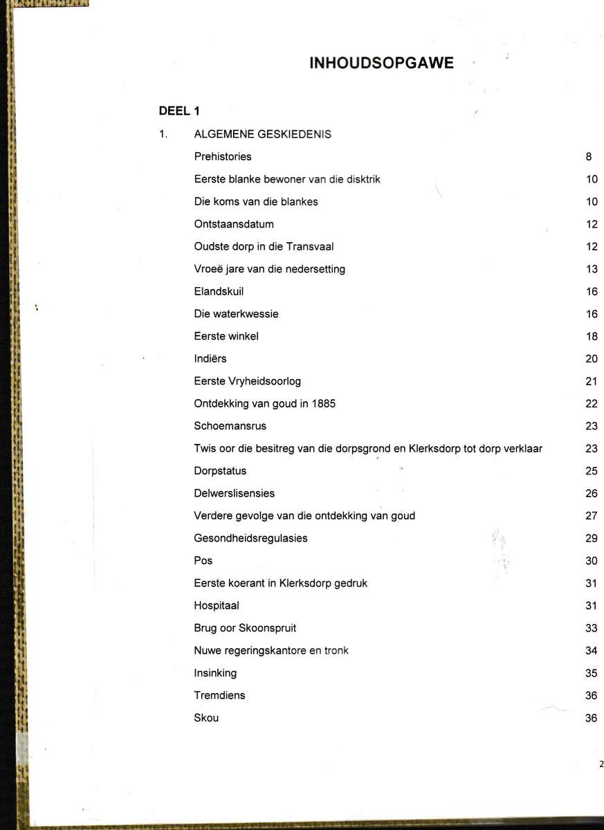 KLERKSDORP 175, 1837-2012 BEPERK TOT 125 KOPIEE WAARVAN DIE NR. 43 IS