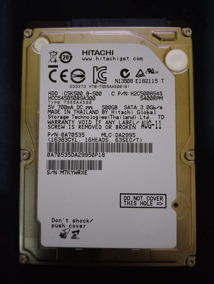 HITACHI 2.5" HDD 500GB