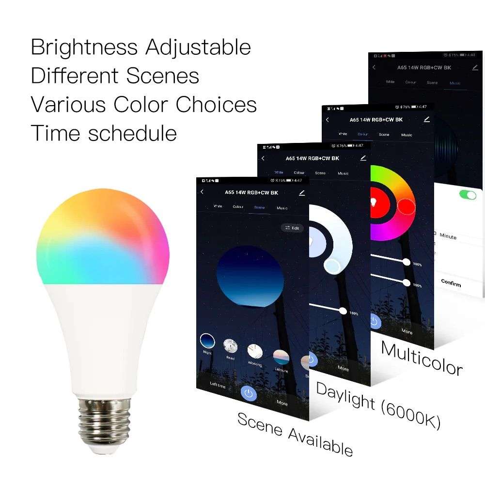 Tuya Smart RGB LED Bulb WIFI & APP Control
