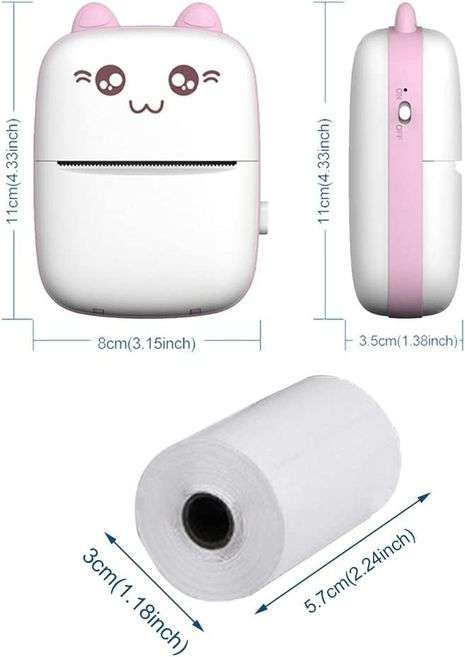 Mini Thermal Printer - BLUE