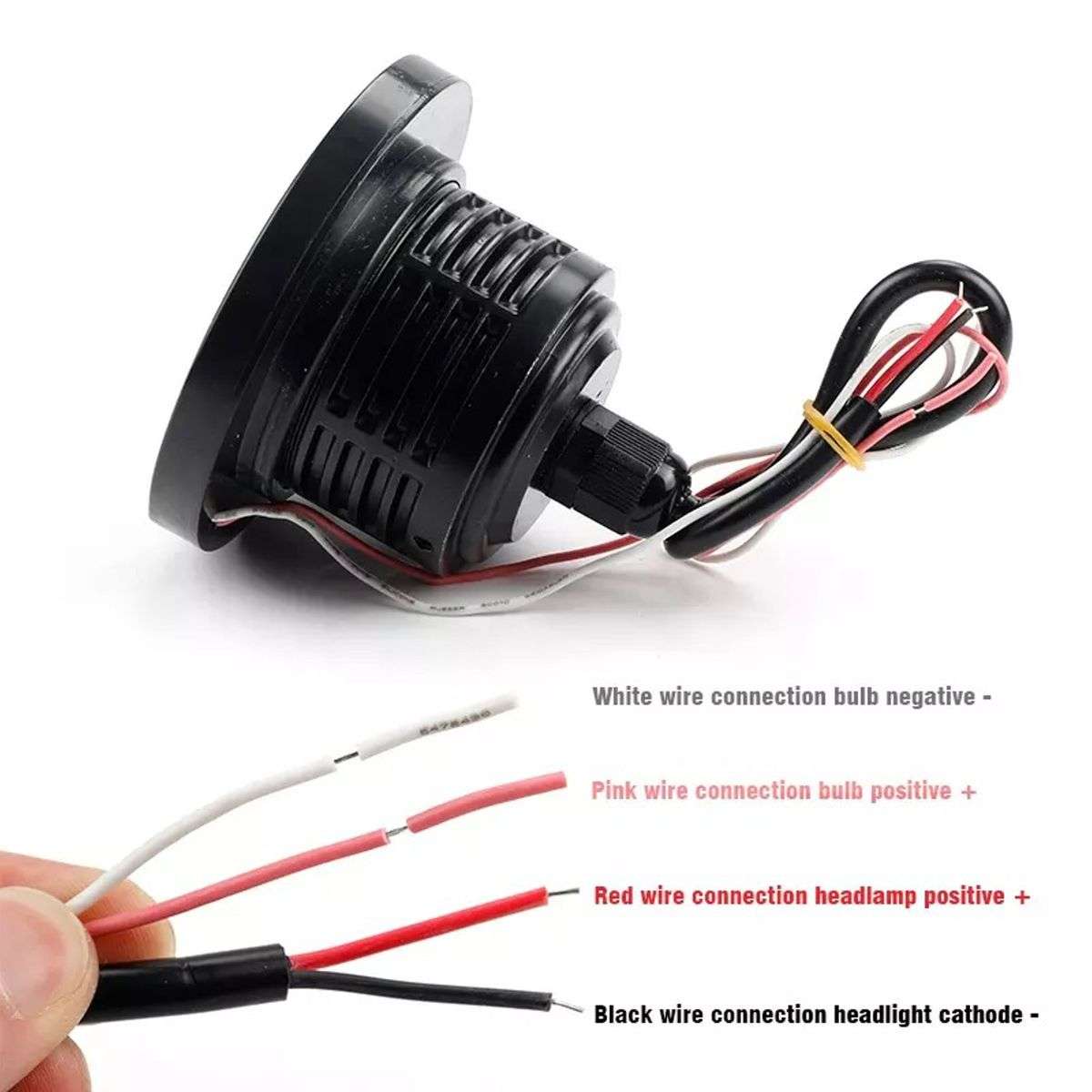 2Pcs 89mm 3200LM 7000 Kelvin 10W White Angel Eyes COB LED DRL Fog Lights