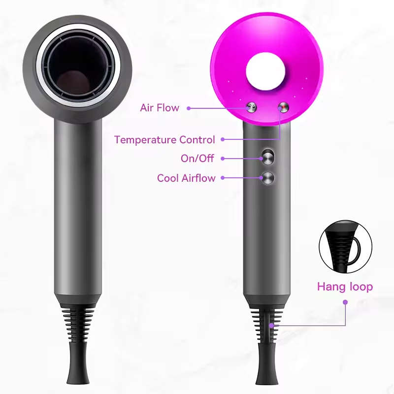 5in1 High-Speed Professional Salon Super Sonic Leafless Hair Dryer