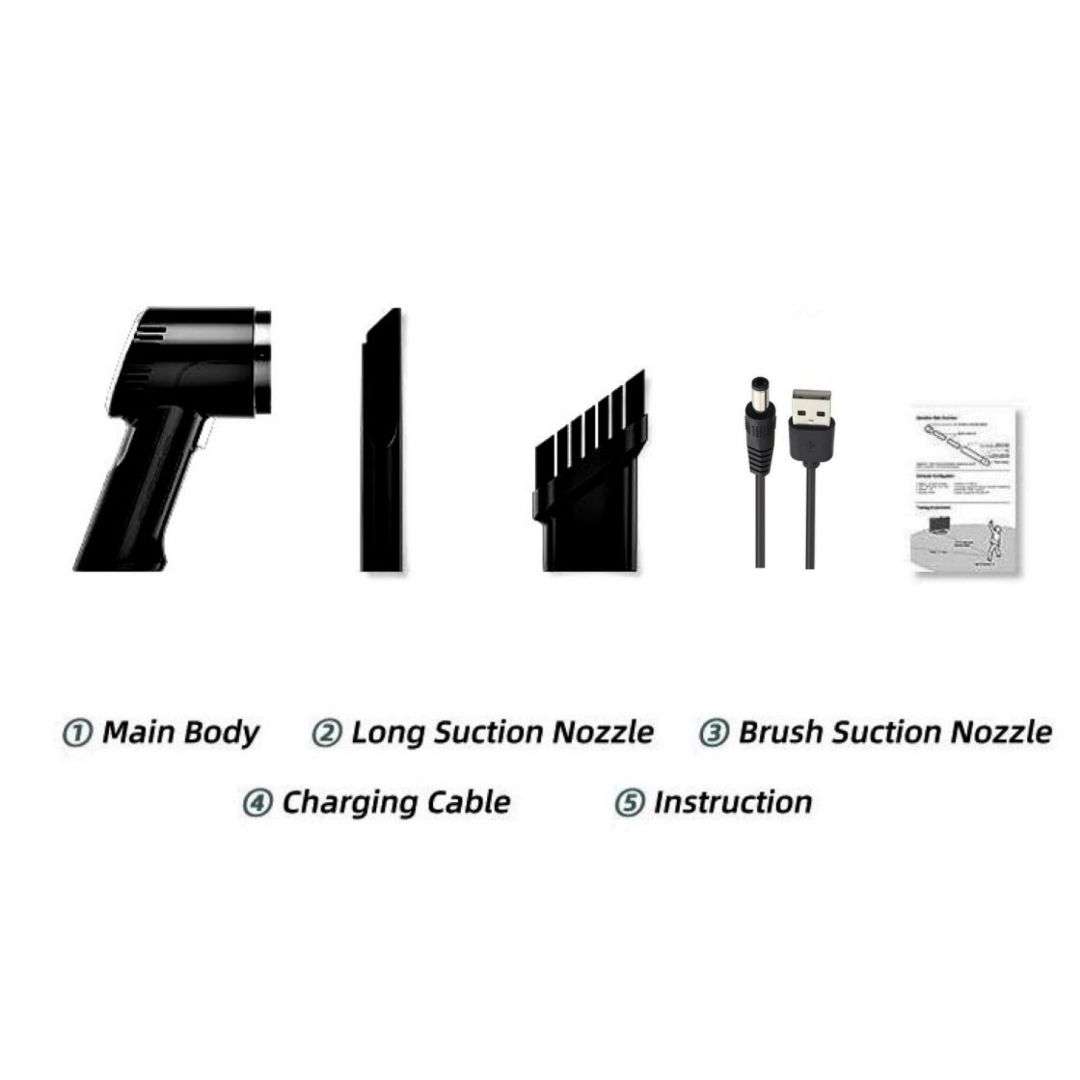 Mini Rechargeable 2-1 Portable Vacuum Cleaner & USB Charging Cable