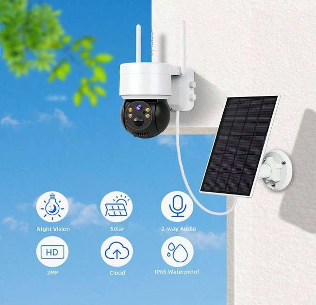 Solar Powered Surveillance Camera With PIR Human Detection