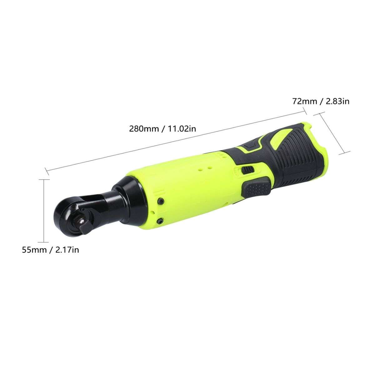 12 PC 90 Degree Cordless Rechargeable Ratchet Wrench