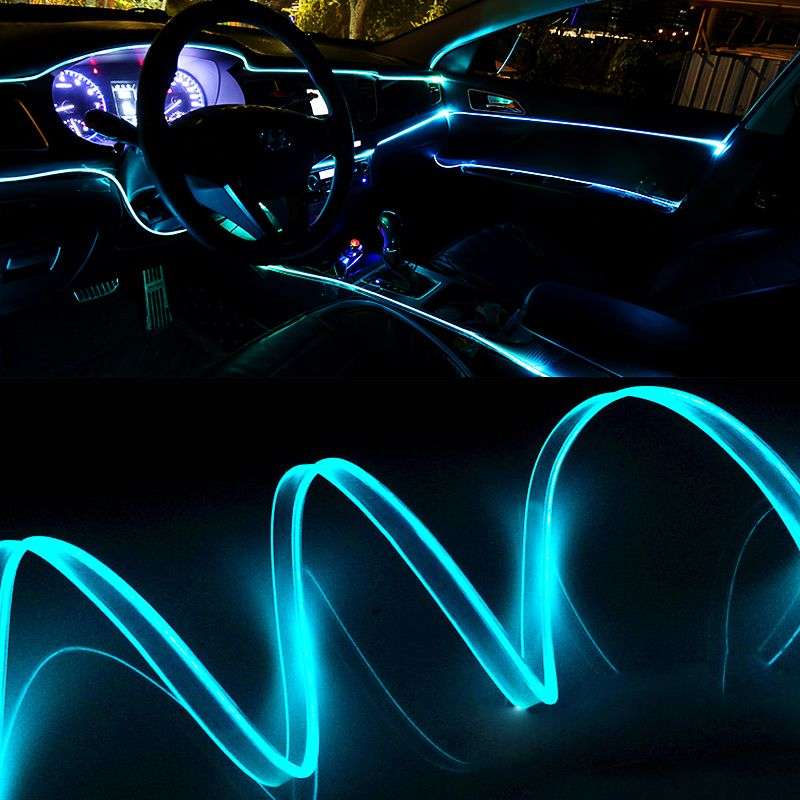 2M Blue Interior Car Cold Light Flexible LED Strip Light