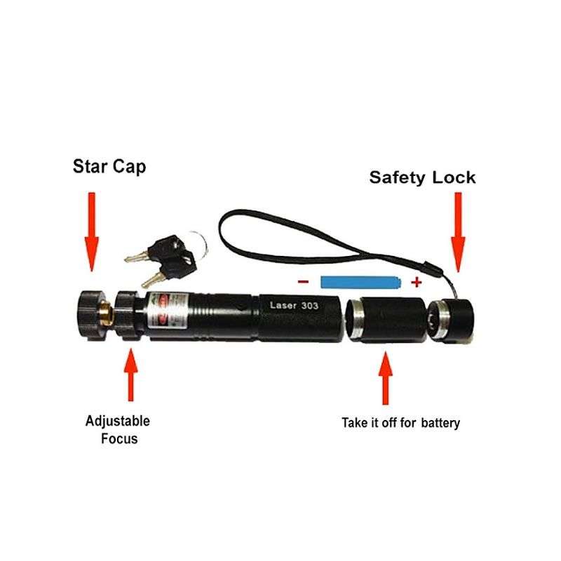 Adjustable High Power Focus Burning Laser Pointer