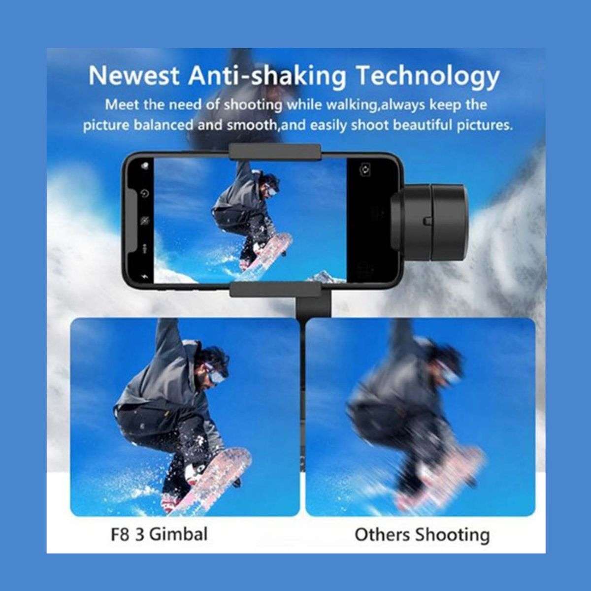 3 Axis Gimbal Phone Stabilizer Vlog Selfie Stick(NEW-MINOR BOX DAMAGE)