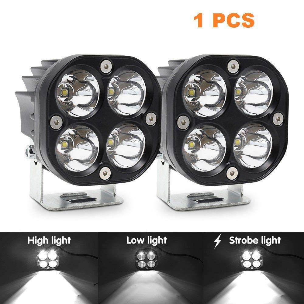 40W Set of 2 LED Square High-Performance Driving Light Spotlights(NO MOUNT BRACKET ON 1 SPOT LIGHT)