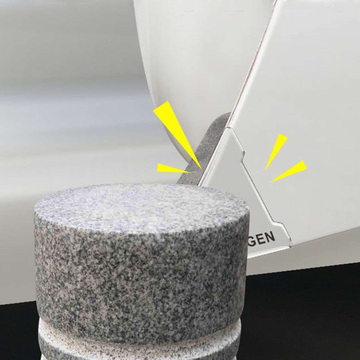 2 Piece White Car Door Anti-Scratch Corner Cover Protector Sticker for Merc