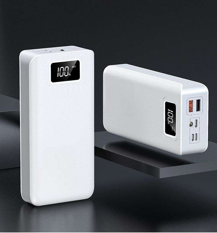 Portable mobile power bank 40000mah-JNC - White, Grey
