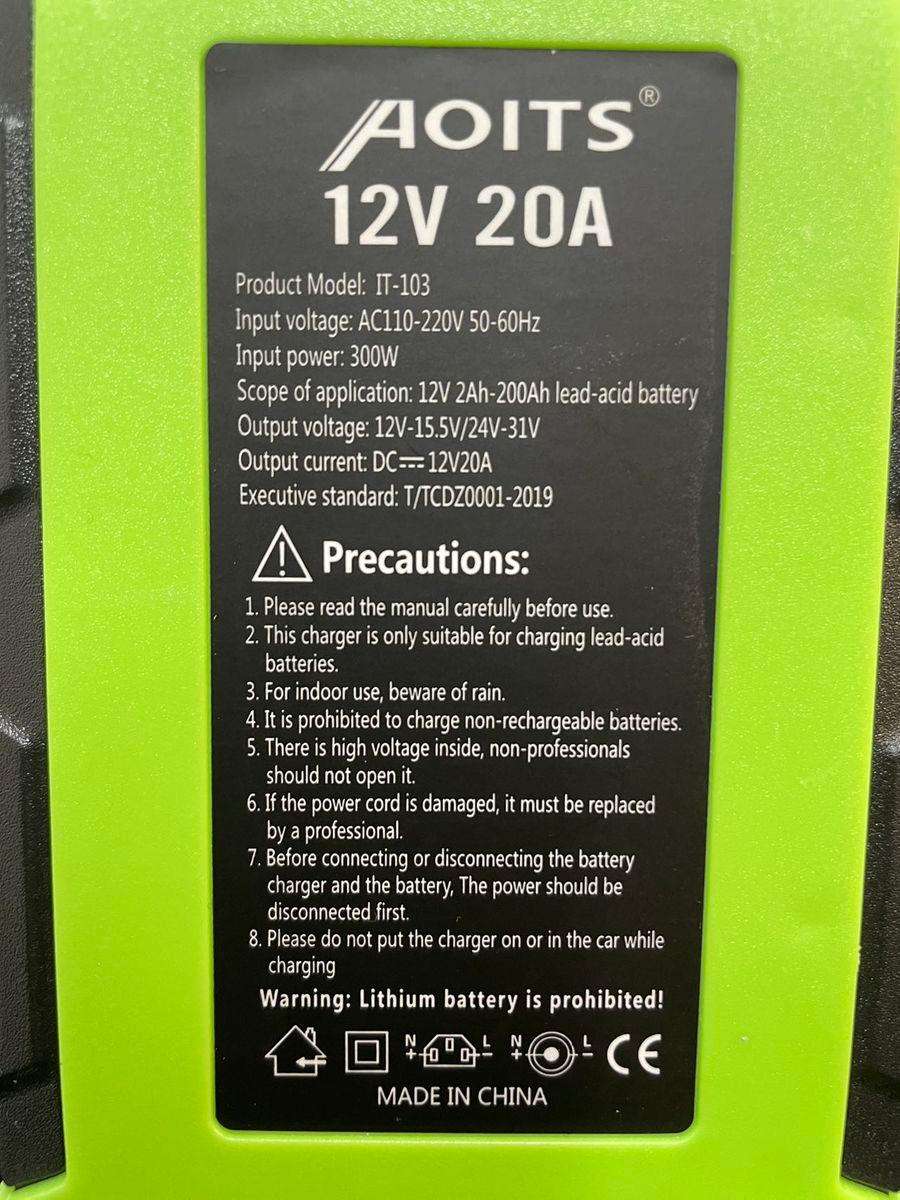 12V 20Ah - 100Ah Intelligent Pulse Repair Charger