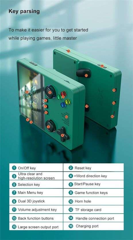 Retro Game Console Built-in 32GB 10000+ Classic Games- BLACK