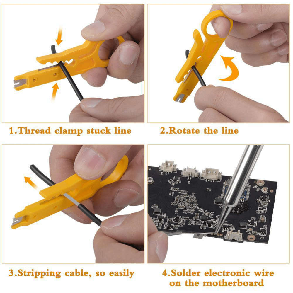 Tool DIY Adjustable Temp Handle Electric Soldering Iron Kit Set of 15(20cm)