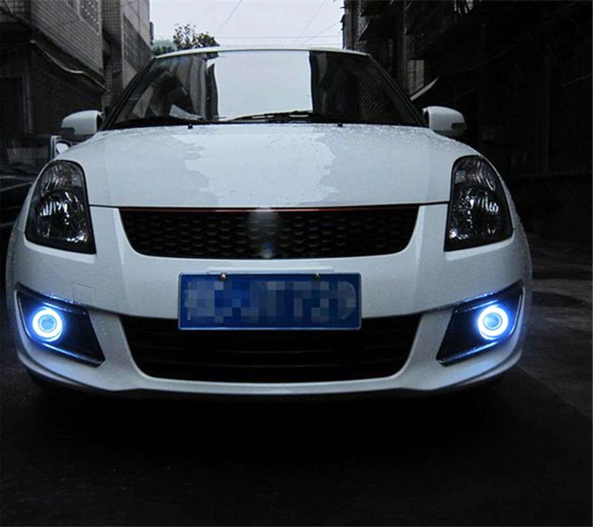 2Pcs 89mm 3200LM 7000 Kelvin 10W White Angel Eyes COB LED DRL Fog Lights