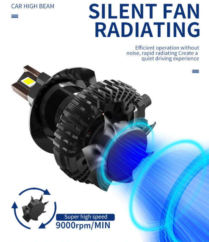 2Pcs Of 120W V18-H7 Automotive LED Headlight