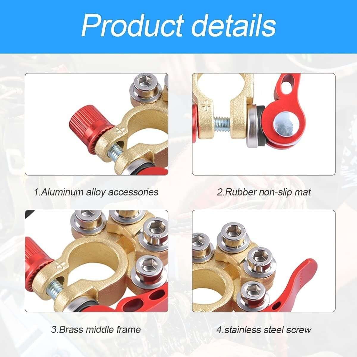 2-Piece Quick Release Car Battery Terminals