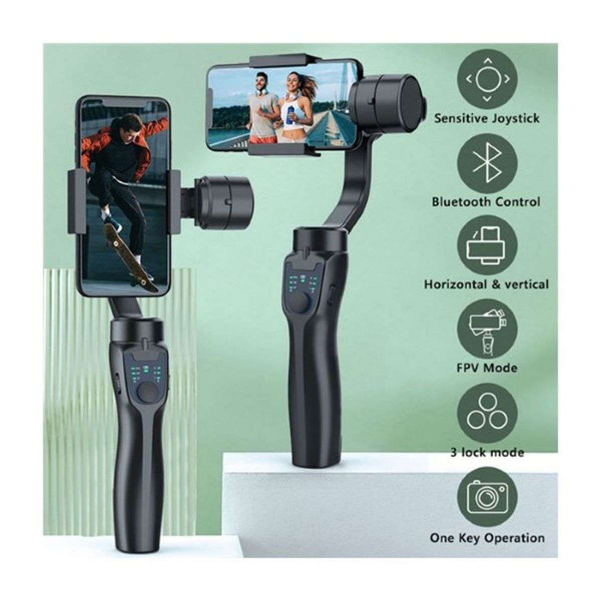 3 Axis Gimbal Phone Stabilizer Vlog Selfie Stick(NEW-MINOR BOX DAMAGE)