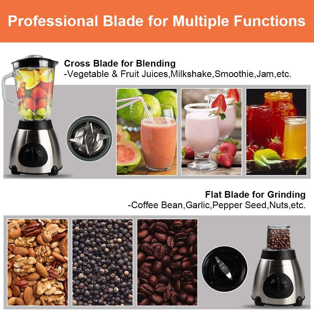 Sokany Daily Blender for Everyday Health with Coffee Grinder