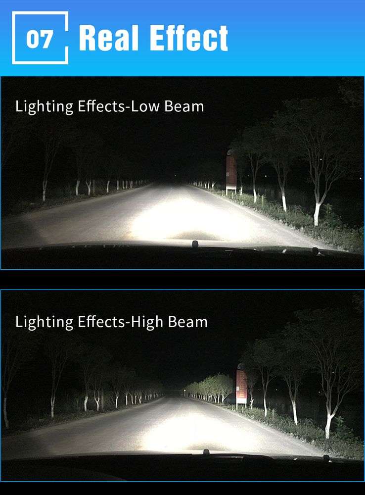 Pair Of 55W V3-H11 Car LED Headlight Bulb