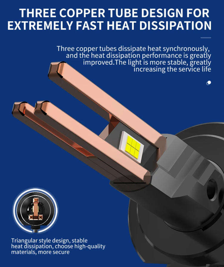 2Pcs Of 120W V18-H7 Automotive LED Headlight