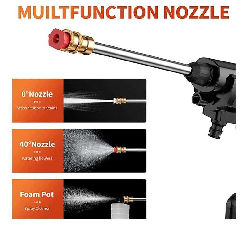 Cordless High-Pressure Power Washer: Versatile Cleaning Tool Gun