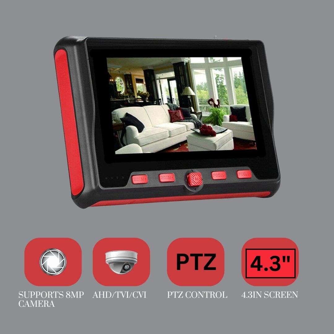 4.3 Inch HD CCTV Camera Tester 4 In 1 - CVBS, AHD, CVI & TVI Tester