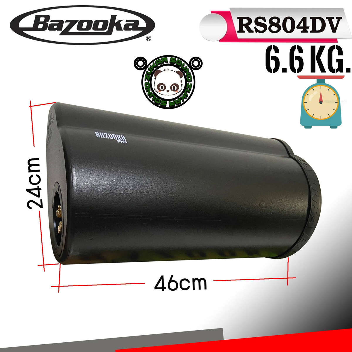 Bazooka RS804DV RS Series 8" Dual Voice Coil Subwoofer Tube