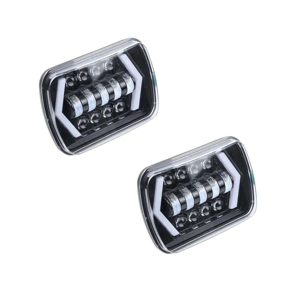 7Inch H4 Square Jeep Car LED Headlight - Pair