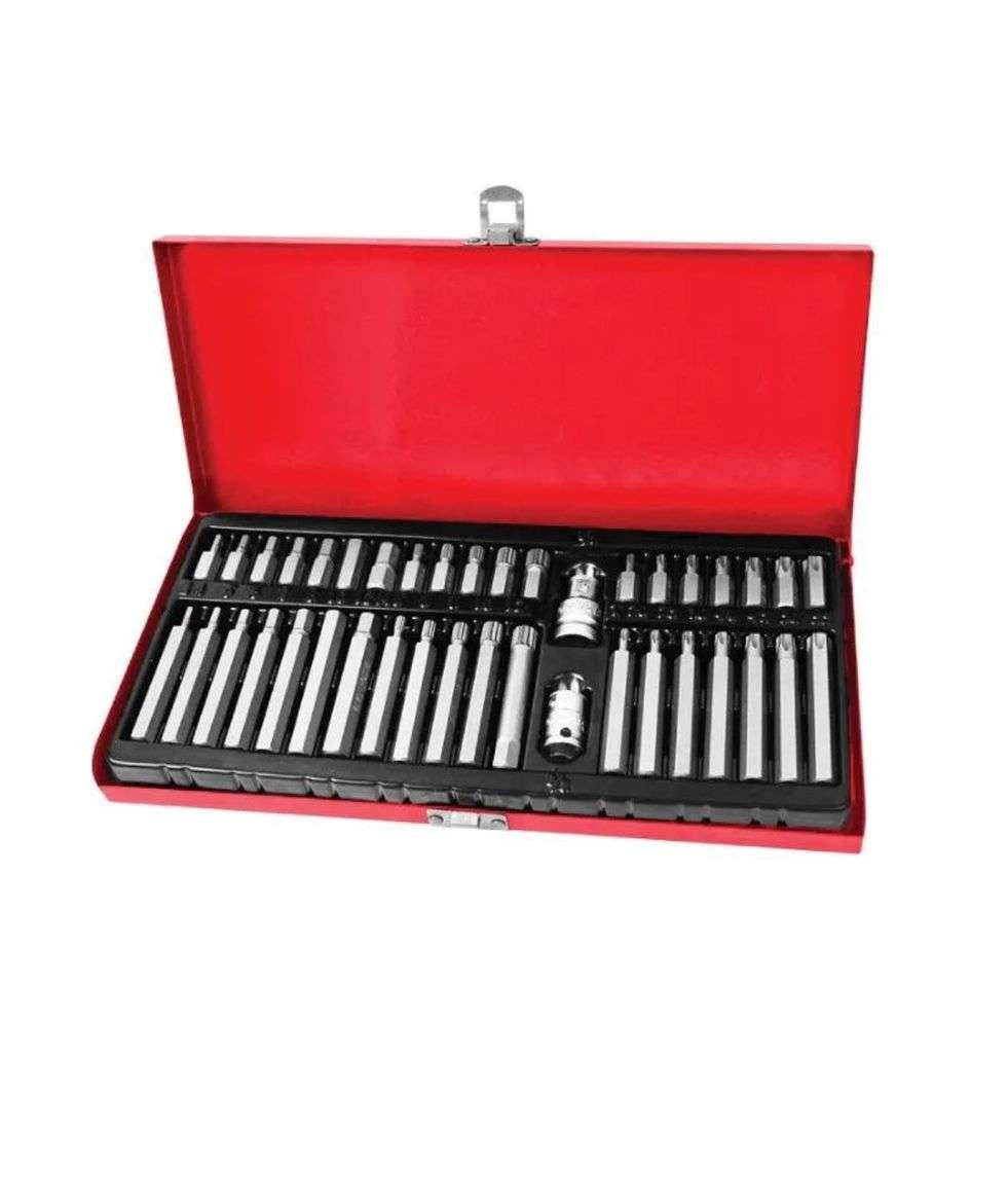 40 Piece Hex Spline Star Torx Socket Bit Set