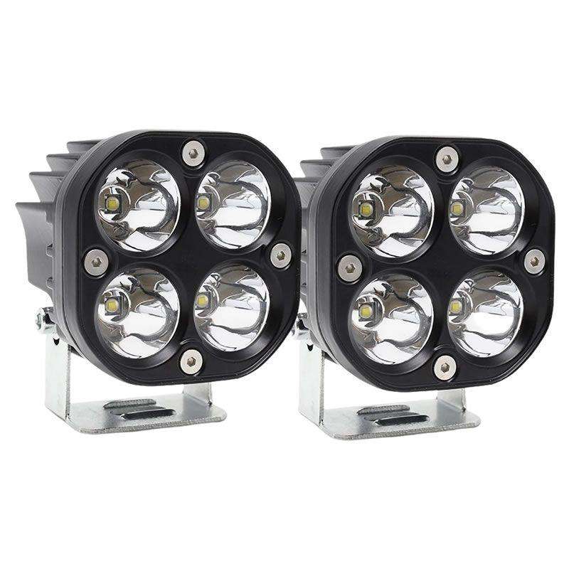 40W Set of 2 LED Square High-Performance Driving Light Spotlights(NO MOUNT BRACKET ON 1 SPOT LIGHT)