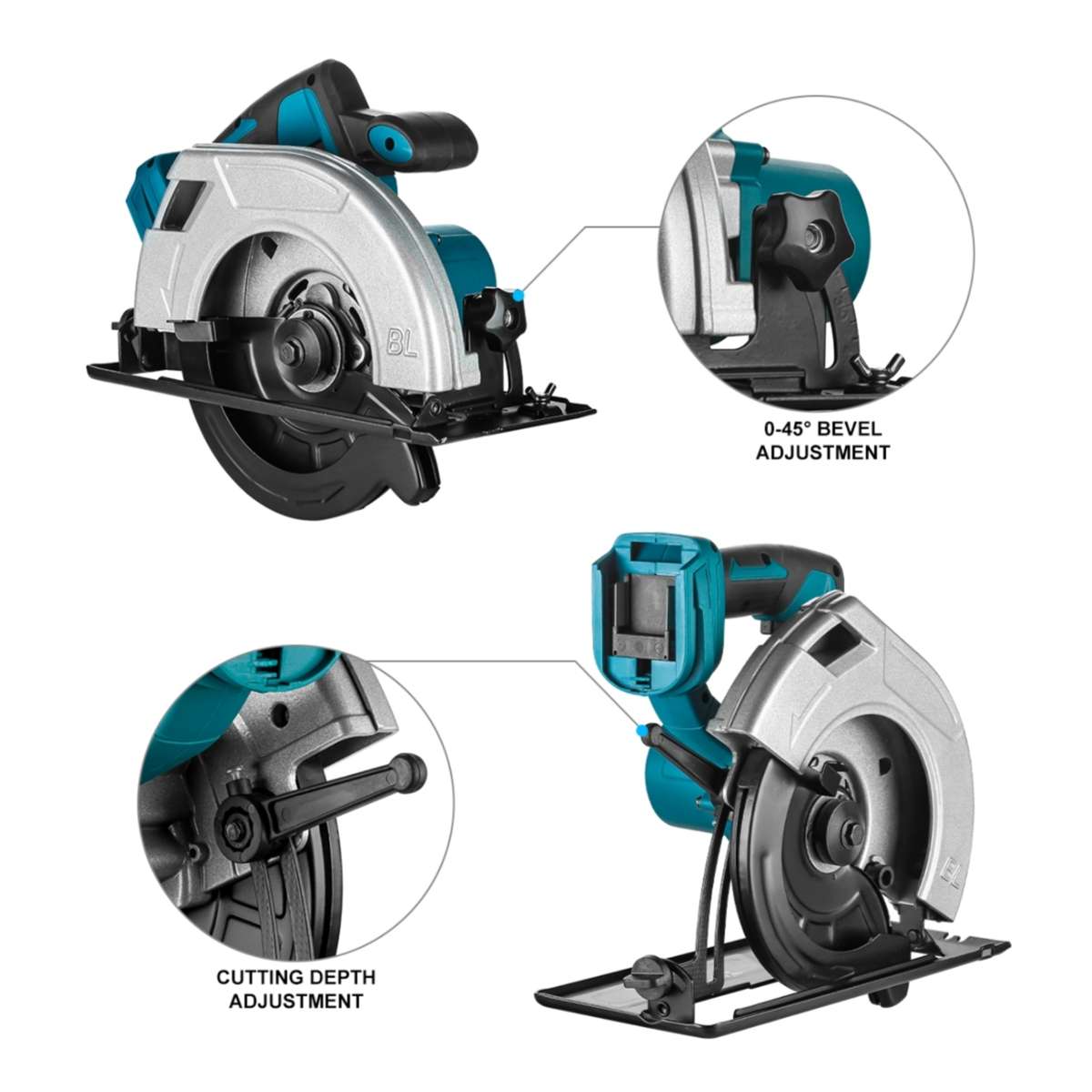 7-Inch Cordless Circular Saw With 2 x Batteries & CHARGER(NEW-MINOR BOX DAMAGE)