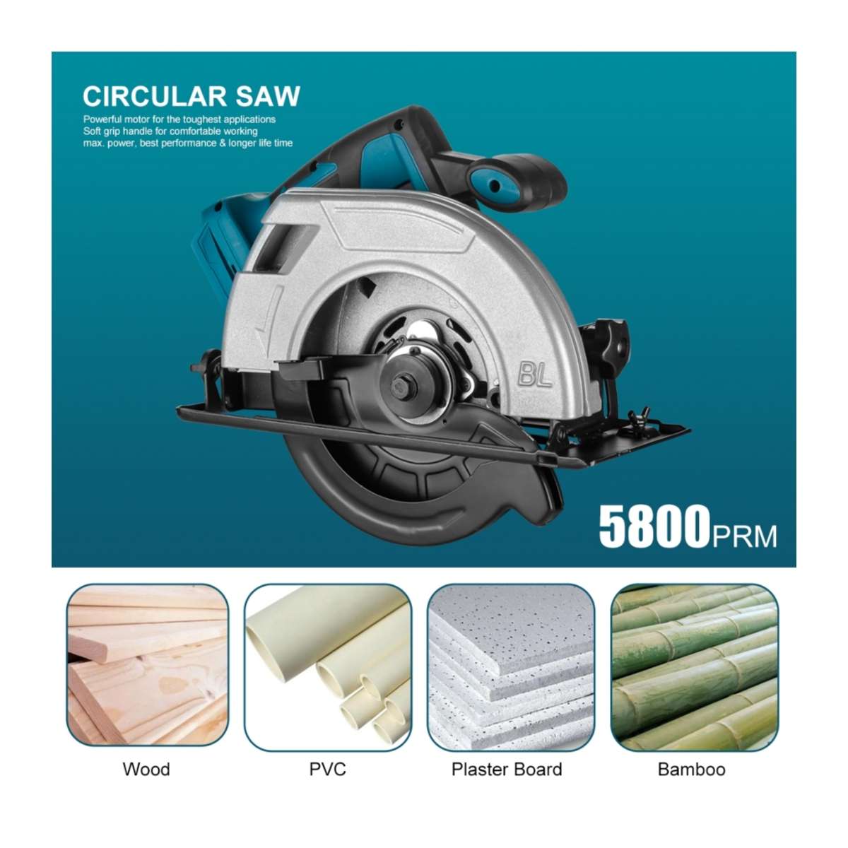 7-Inch Cordless Circular Saw With 2 x Batteries & CHARGER(NEW-MINOR BOX DAMAGE)