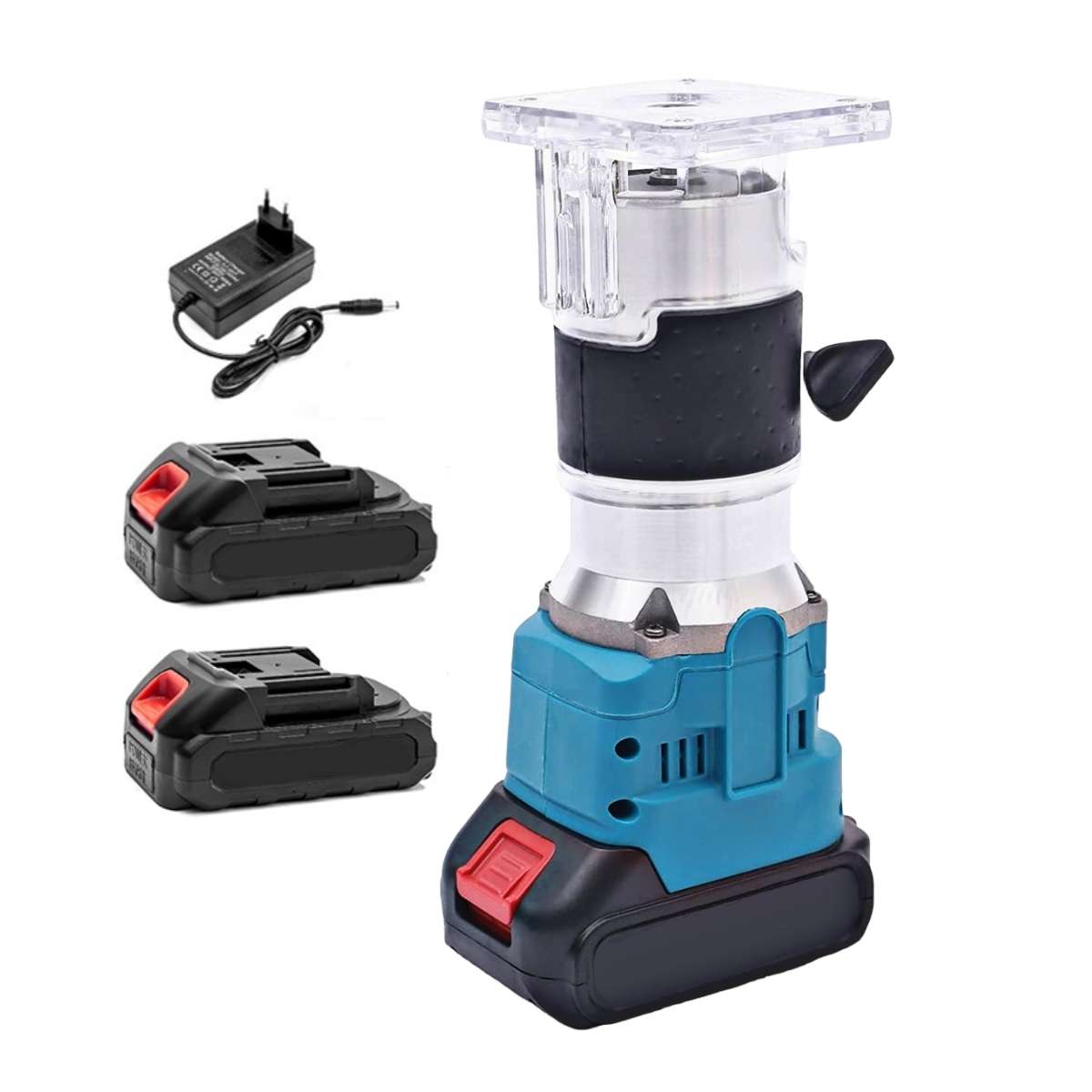 Cordless Rechargeable Woodworking & Drywall Trimmer with Batteries Charger