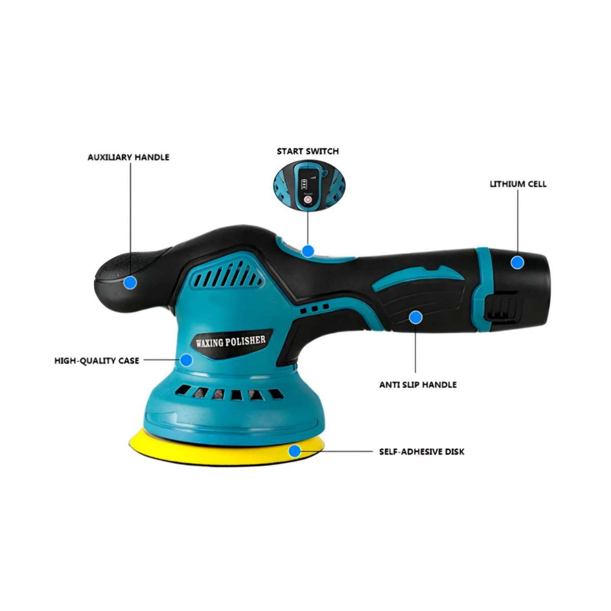 12V Electric Car Polisher Machine with Polishing Pads