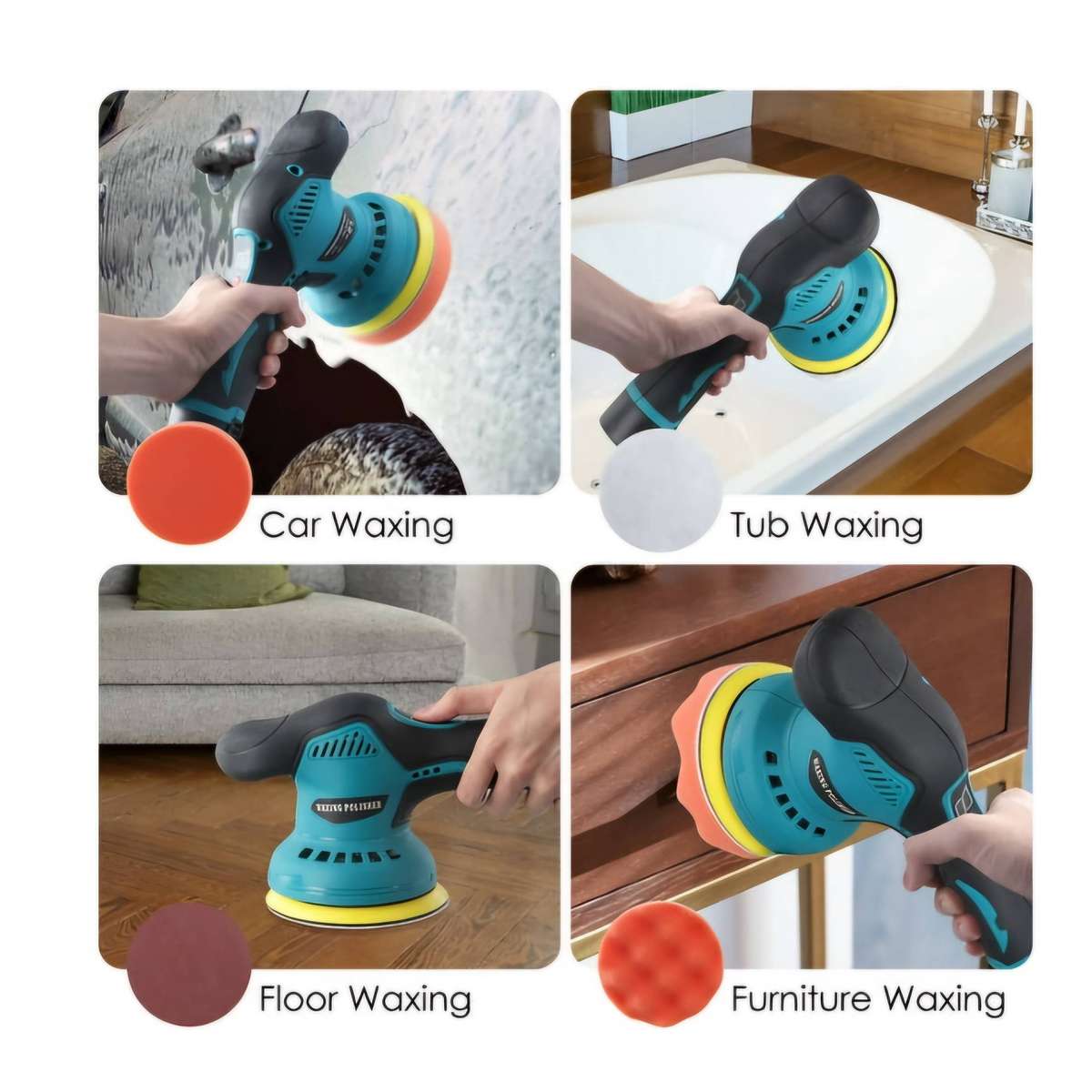 12V Electric Car Polisher Machine with Polishing Pads