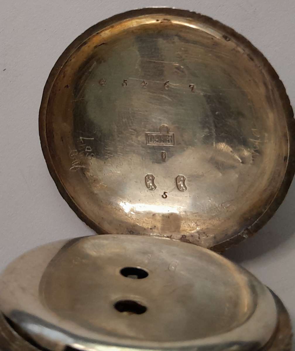 Vintage silver casing decorative and ornate swiss made pocket watch