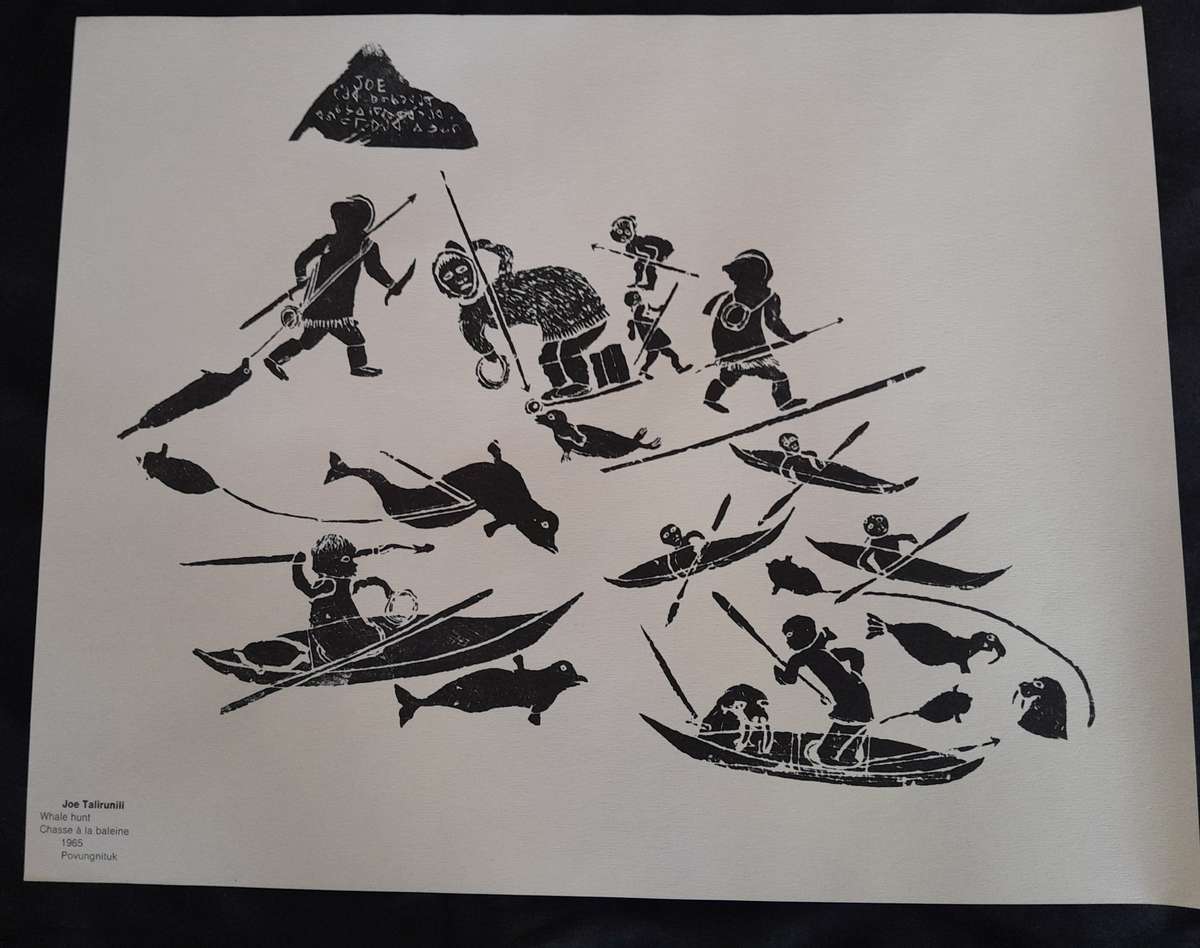 Joe Talirunili Inuit printmaker set of four
