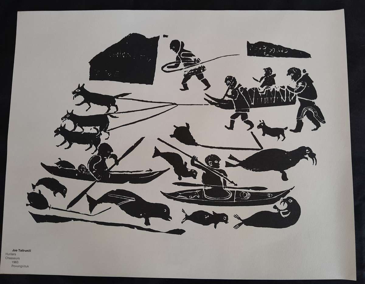 Joe Talirunili Inuit printmaker set of four