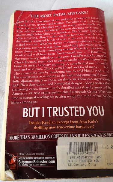 But i trusted you-Ann Rule