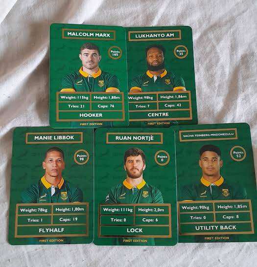 Pick n Pay Springbok Rugby Cards(One bid for all five)