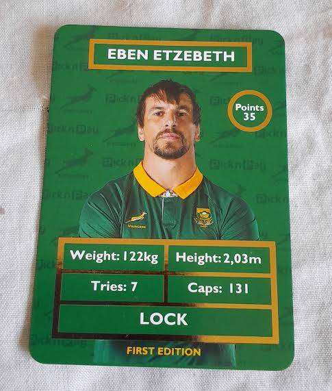 Pick n Pay Springbok Rugby Card Eben Etzebeth