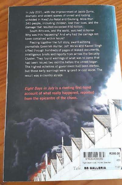 Eight days in July-Qaanitah Hunter,Kaveel Singh,Jeff Wicks.