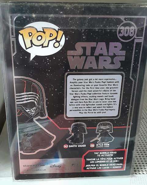 Kylo Ren Funko Pop! Lights & Sounds and free Pop Protector